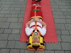 Achsengerecht fixierter Patient