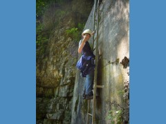 Nach dem Ausgang kommt noch eine Leiter