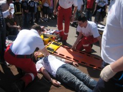 Rettung mit Spine-Board