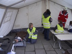 Zelt am Behandlungsplatz